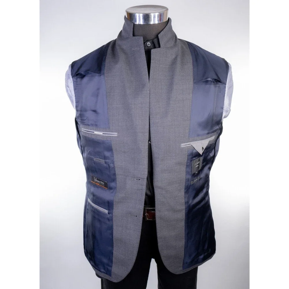J.Crew Ludlow Tollegno 1900 Sz 38S 3D Wool Sport Coat Gray Two Button Jacket